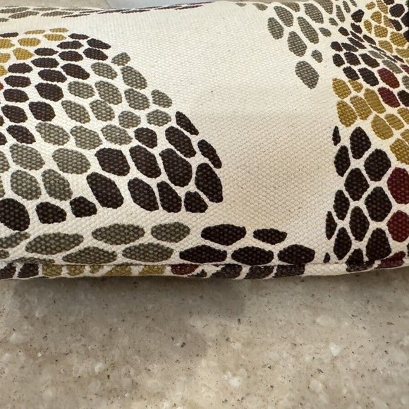 FURLA Beige and Tan Canvas and Leather Gold Studded Shoulder Bag *Very Very Rare - Picture 4 of 16